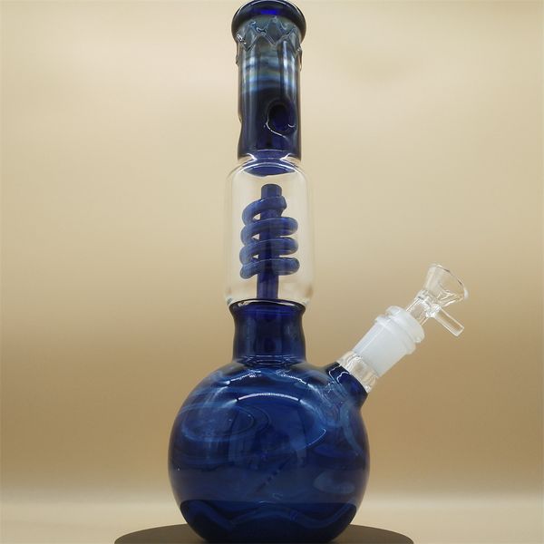 12 em estrela luz azul vintage bongs vintage cor de narguilé torcido tubos de filtro torcido plataformas de óleo bodbler água tubulação de água longa hóncio