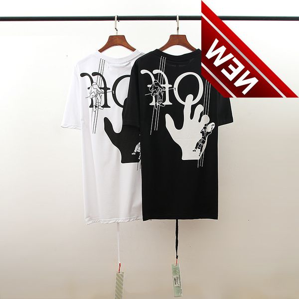 

50%discount hand off tide brand style graffiti letter printing short sleeve t-shirt european version loose men and women lovers base factory, White;black