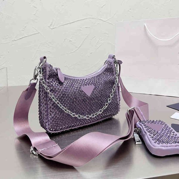 

evening bags designer tote women shoulder bags luxury diamond underarm handbags fashion chain crossbody bags classic messenger purse 220616