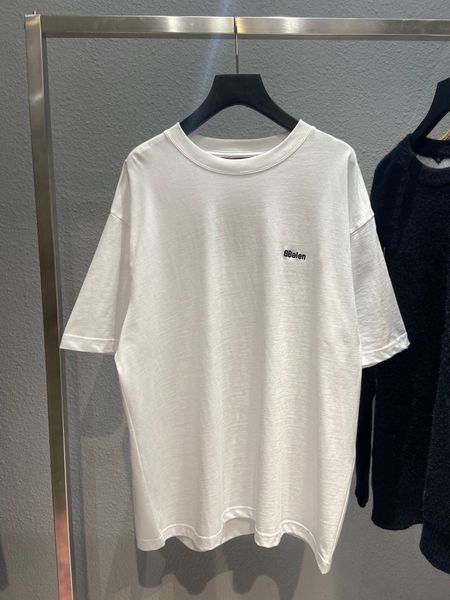 

men's t-shirts round neck embroidered and printed polar style summer wear with street pure cotton 2sc, White;black