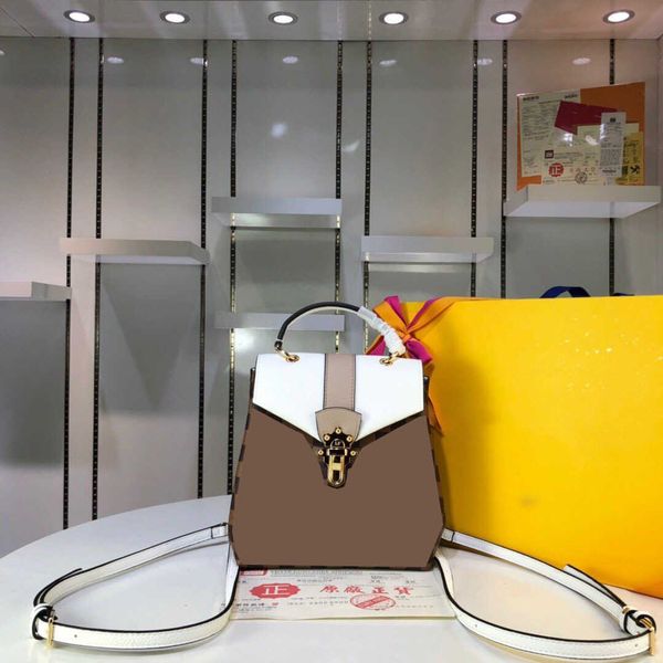 

2022 damier ebene clapton backpack n42262 white brown size:21 x 21 11 cm v-174