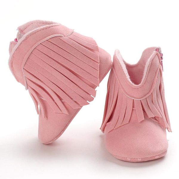 Ботинки Wallarenear для маленьких девочек, зимние кожаные первые ходоки, мягкая подошва, нескользящая обувь для новорожденных, осенние сапоги, сапоги