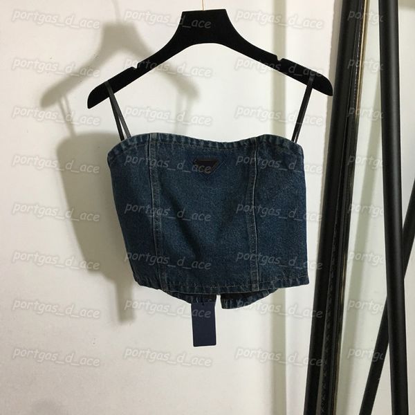 

denim bandeau camis womens strapless short vintage fashion camisole top, White