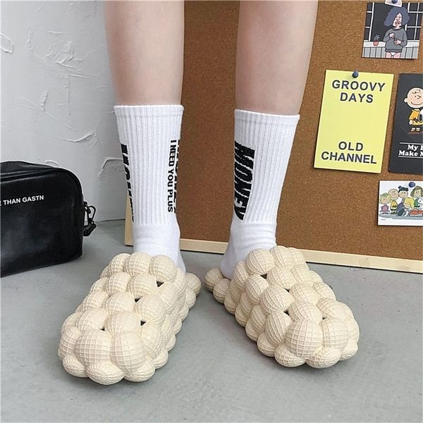 

summer slides for women outdoor open toe slippers bubble massage litchi sandals brand fashion designer men clogs 220323, Black