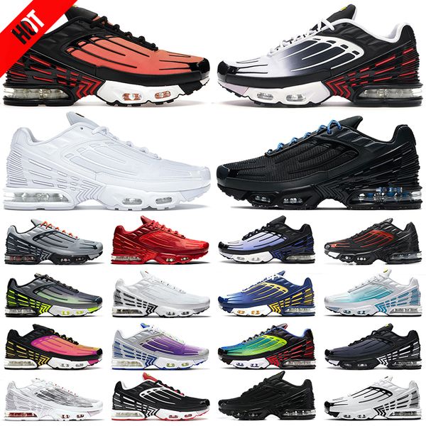 

plus tn 3 boots men women running shoes triple white black neon hyper blue obsidian purple wolf grey zebra aquamarine ghost green mens train