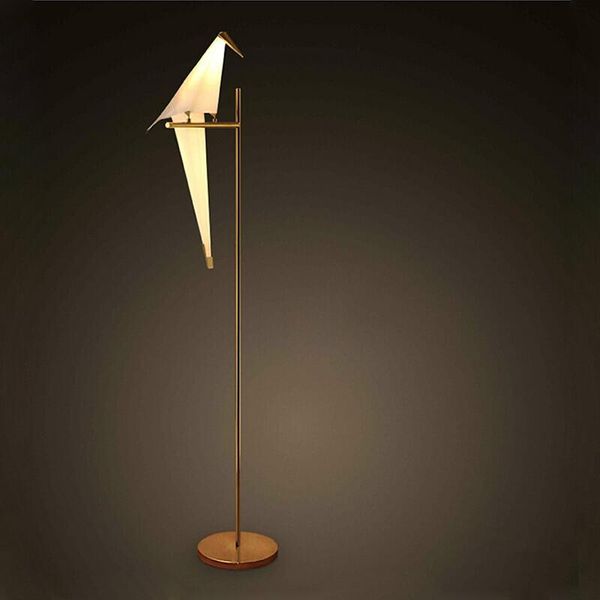 Stehlampen Postmodern Eisen Acryl Gold Weiß Love Bird LED Lampe Licht für Foyer SchlafzimmerBoden