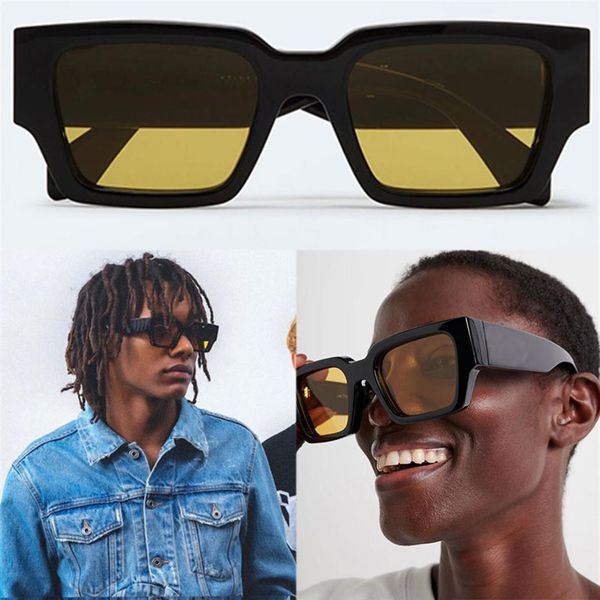 

sunglasses ow40014 mens fashion classic thick plate black white square frame designer ff sun glasses casual all-match vacation 55-316w, White;black