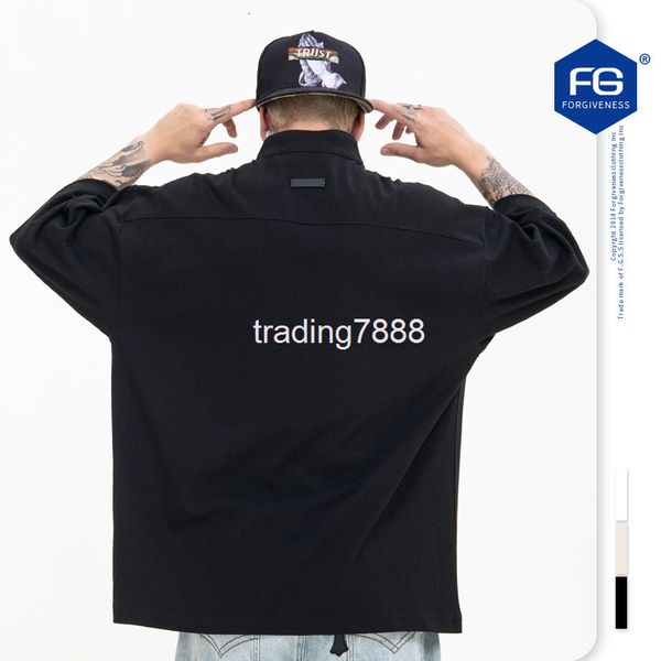 

men's t-shirts fg menswear | spring and summer trendy high street fog season 7 solid henry collar short sleeve t-shirt 5 / 4 c2tk, White;black