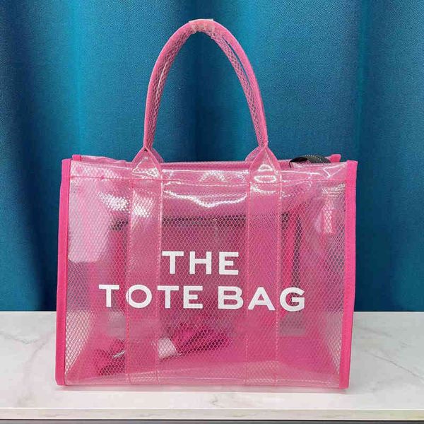 

shopping bags designer pvc transparent large handbags for women men brand big tote casual shoulder crossbody bag ladies fashion purse 220414