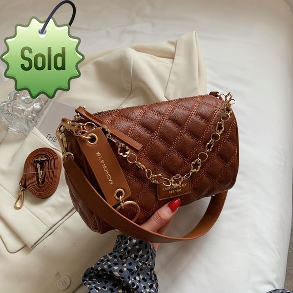 

embroidered thread small 2022 new chain style women's fashion solid color shoulder messenger ladies designer bag handbag
