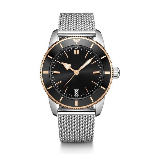

watches luxury designer mens automatic mechanical movement stainless steel sapphire glass 46mm black blue rubber bracelet wristwatch, Slivery;black