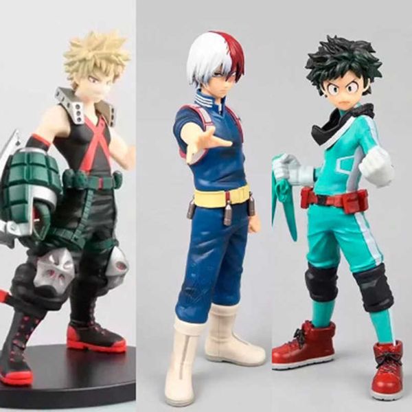

huiya01 japan manga my hero academia 17cm figure toys bakugou katsuki figure midoriya izuku pvc model deku collecting toy q0622