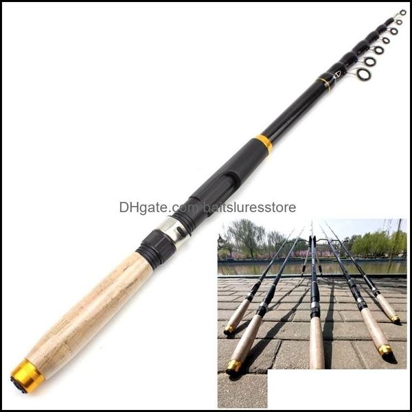 

spinning rods fishing sports outdoors mtifunction 1.8-3.6m superhard hand telescopic rod carp lure sea carbon tackle pesca 220111 drop del