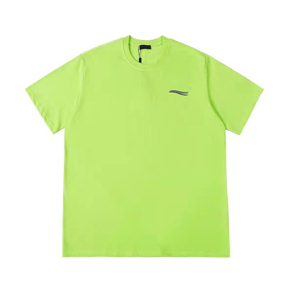 22SS Designer-T-Shirt Sommer Neue Farbexplosion Cola Klassische Wellen-Shorts Ärmel Männer Frauen Paare Vielseitige Luxus-T-Shirts Mode Pure Co