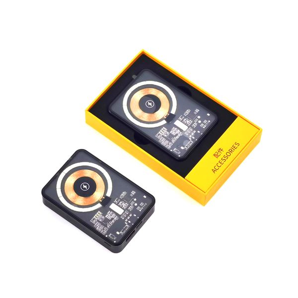 

15w magnetic wireless charging 10000mah power bank non-slip silicone casing fast charging for iphone 8-13 series