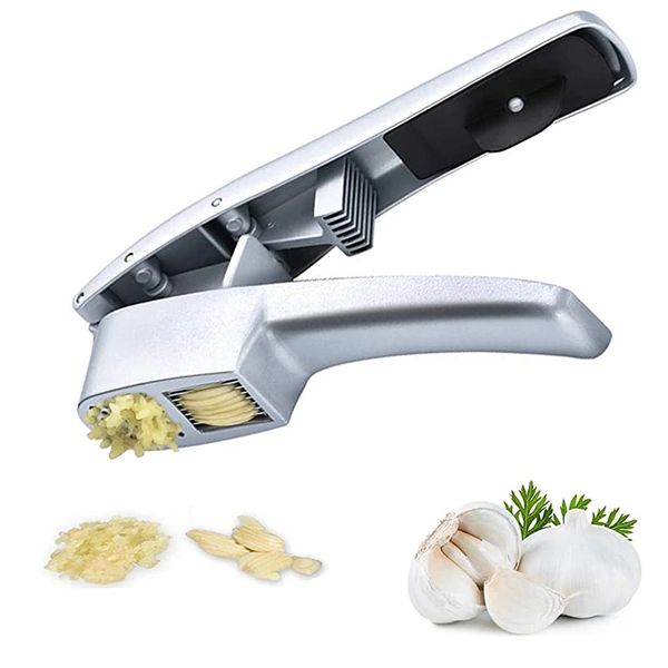 Strumenti da cucina 2 in 1 manuale multifunzionale Aglio Pressa Mincer in lega di zinco in lega di aglio Flaiole Slicer Crusher Vegetable