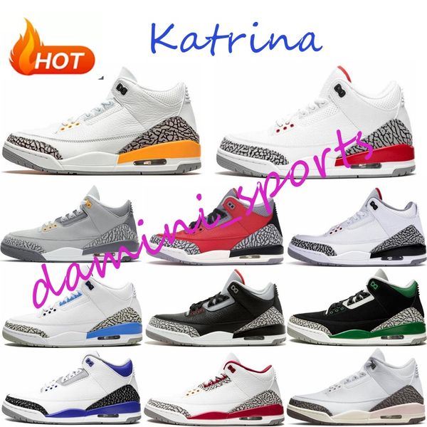 

pine green 3 men basketball shoes 3s black cement racer blue fire cardinal red court purple cool grey unc laser orange katrina mens sneakers