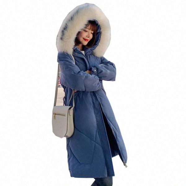 

women's trench coats winter women big fur collar down jacket thicker of 1819 a9n5#, Tan;black
