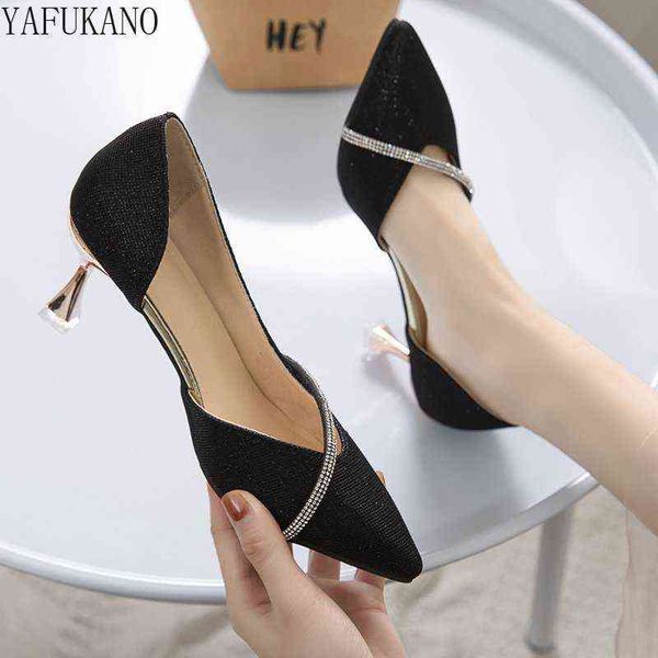 

shiny bling rhinestone womens shoes stiletto high heels bridal wedding red crystal temperament mid hollow lady pumps 35-41220513, Black