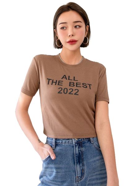 

dazy slogan graphic crop tee a2hg#, White