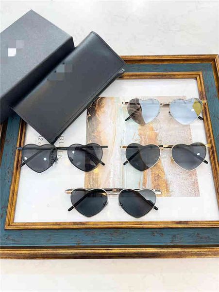 

style sunglasses sl ins super fire net red same sl301 metal love shape men's and women's 4zeg, White;black