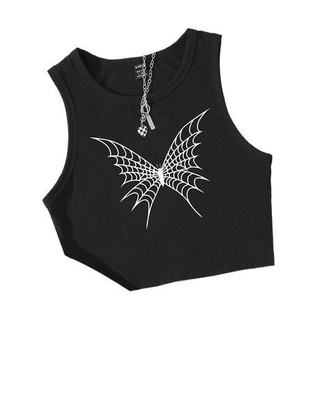 

butterfly print tank o6dq#, White