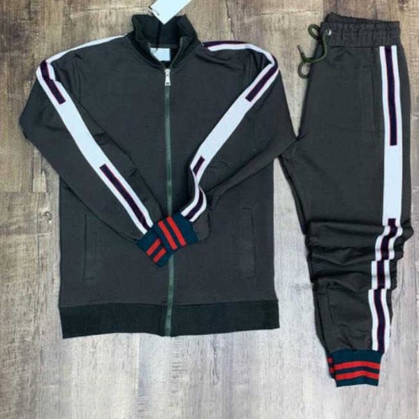 

2022 men's sportswear fashion jacket hip hop style clothing sets fall streetwear winter jogging pants mens tracksuits, Gray