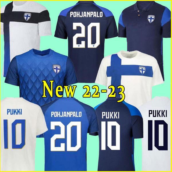 

2022 finland soccer jerseys 22 23 home away pohjanpalo forss pukki skrabb raitala jensen lod kamara finlandia football uniforms maillot de f, Black;yellow