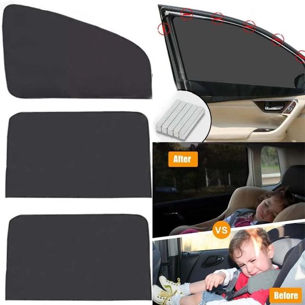

car sunshade universal magnetic mesh curtain breathable and anti-direct sun car window cover