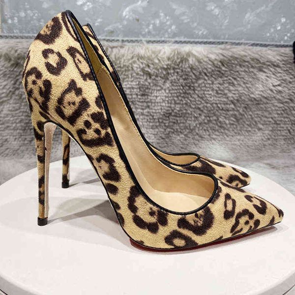 

noenname null leopard print suede women's shoes party and wedding shoes 12cm party high heels sm cross dressing room t220730, Black