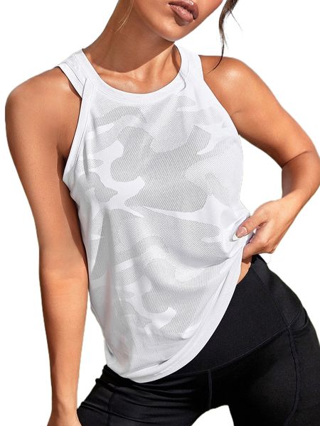 

graphic print sports tank l2pa#, Gray