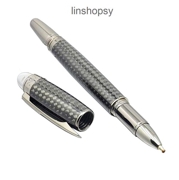 

giftpen luxury series carbon fiber roller ball pens office supplies ballpoint pen better-sell-pen with crystal for writing, Blue;orange