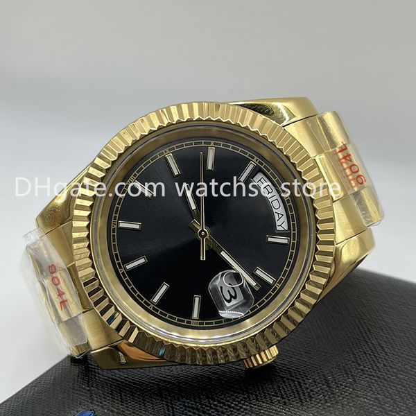 

watchsc- 41mm automatic watch with box mens womens stainless steel waterproof luminous high-quality movement design sport fashion watches, Slivery;brown