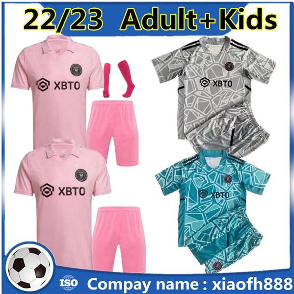 

2022 2023 inter miami soccer jerseys home away beckham 21 22 23 matuidi pizarro figal matuidi higuain men kit football fans uniforms kids ki, Black;yellow