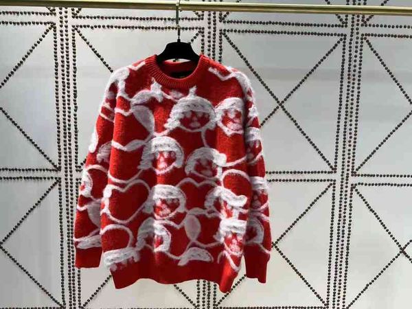 

women's sweaters lazy style color contrast aging knitted pullover women's fashion korean version simple and loose casual sweater 5, White;black