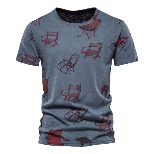 

aiopeson summer mens cotton tshirts with short sleeves casual printed t shirts for men graphic t shirts men clothing 220704, White;black