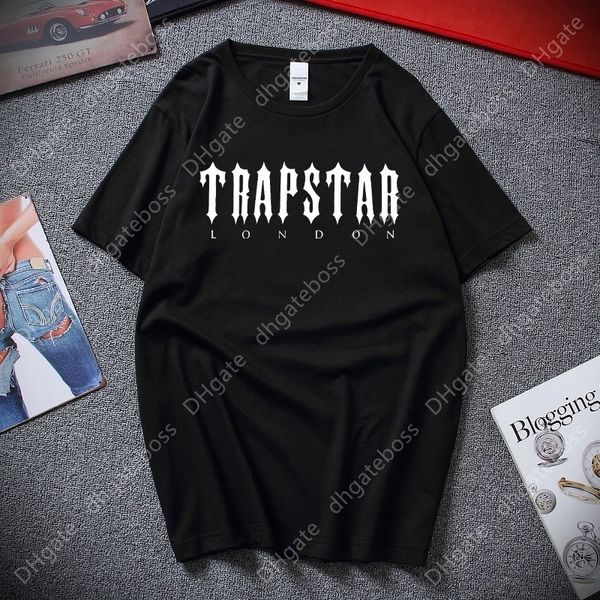 

limited trapstar london men's clothing t shirt xs-2xl men woman fashion t-shirt men cotton brand teeshirt, White;black
