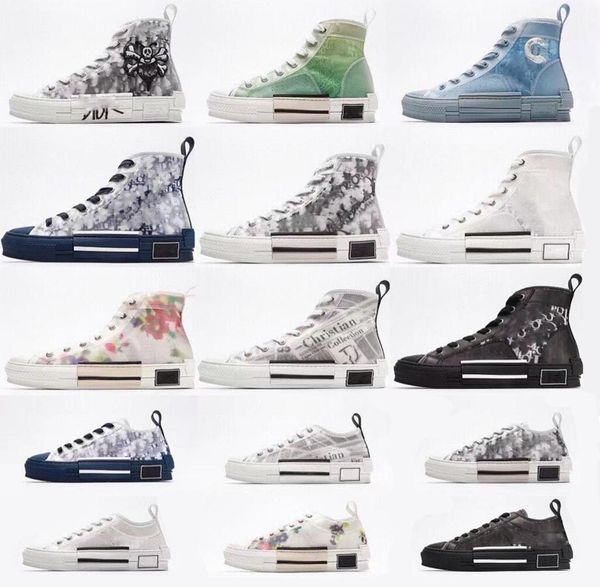 

b23 authentic high sneakers oblique shoes men women outdoor casual transparent letters low trainers with original box 36-46