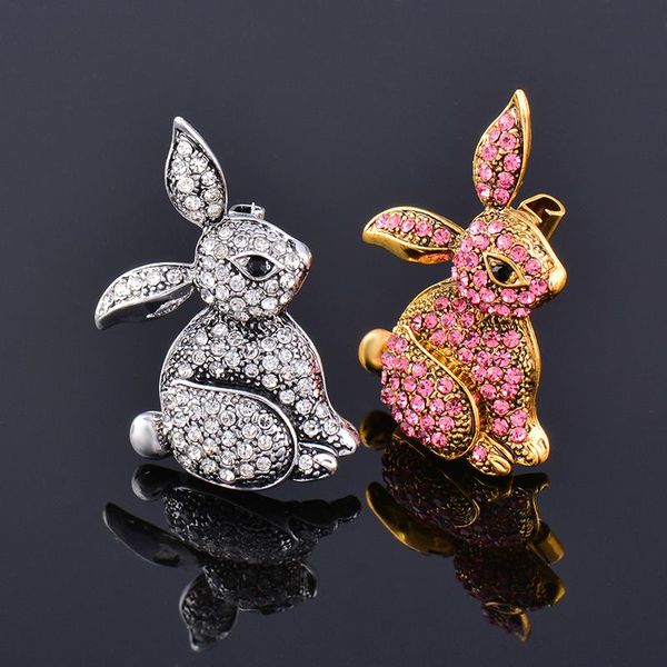 

pins brooches kioozol luxury rhinestone rose gold silver color brooch for women animal style jewelry accessories zd1 ko5, Gray