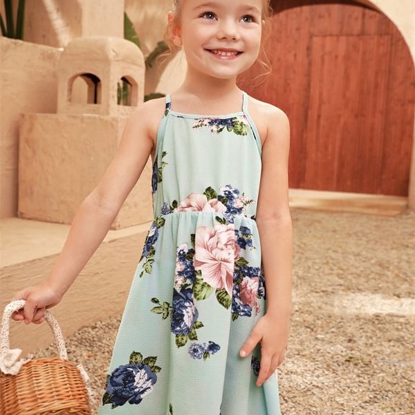 

little girl 1 group printed suspender dress she, Red;yellow