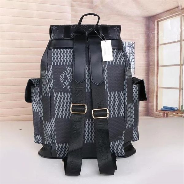 

lattice leather double boys shoulder bags brand grils backpack excellent quality kids school bags new trend black brown216y