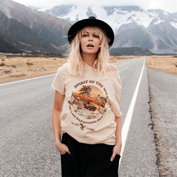 

boho inspired casual summer tee o-neck short sleeve graphic print t shirt chic 2019 new boho tee gypsy t shirts women female t200110, White