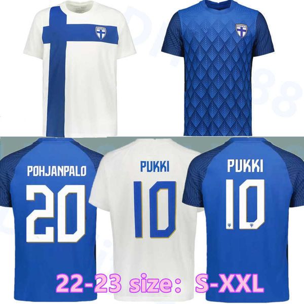 

2022 2023 finland soccer jerseys home away pohjanpalo forss national team pukki skrabb raitala jensen lod kamara finlandia 22 23 football, Black;yellow