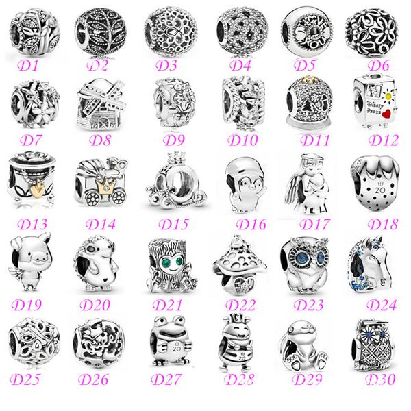 

bracelet&necklace accessories s925 sterling silver jewelry diy beads with cz fits pandora ale charm for pandoras bracelets for women europea, Black