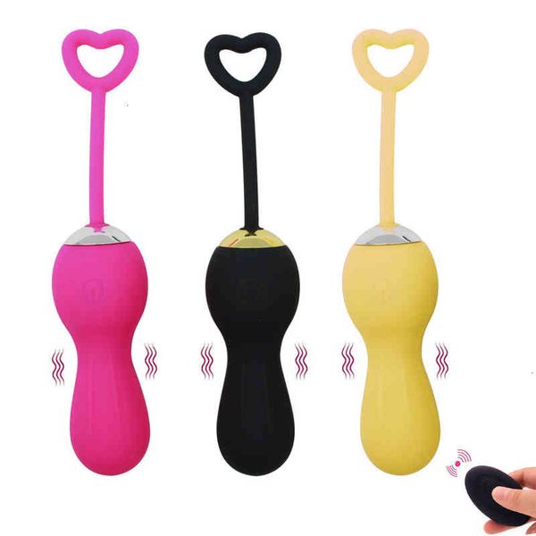 Sex toys masager Vibratore Massaggiatore Giocattoli sexy Jump Egg Telecomando senza fili Silicone Smart Ball Manubrio da donna Esercizio postpartum Muscolo del pavimento pelvico TU6Q