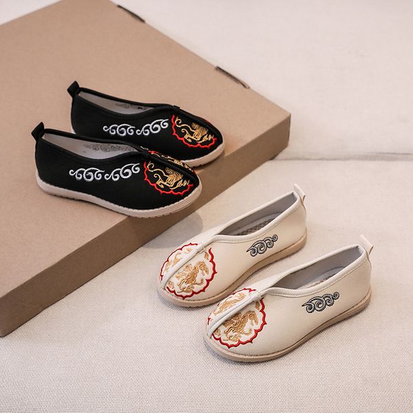 

hanfu shoes embroidered running shoes old beijing spring and autumn summer performance sneakers tang costume ancient style, Black