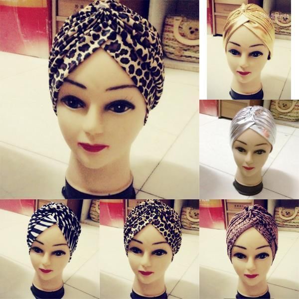 Beanie / Skull Caps All'ingrosso-Moda Soft Style Yoga Headwrap Cap Turban Hat Cloche Chemio Copertura per capelli Davi22