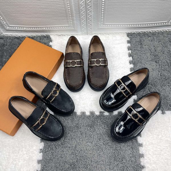 

luxury designer children shoes pu leather brands kids old flower loafer dress shoe boys girls casual shoes soft comfortable loafers slip on