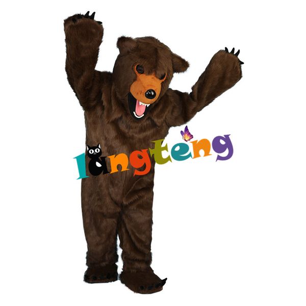 Costume da bambola mascotte 895 Costume da mascotte orso bruno a pelo lungo Costume da personaggio dei cartoni animati per adulti Pianificazione di marketing Organizza un'attività