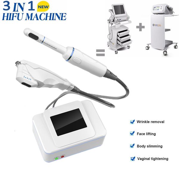 Yağ Hifu Çin Yüzü Kaldırma Makine Fiyatları Vücut Zayıflama Ultrason Vajinal Gençleştirme Güzellik Makineleri 2 Tutamak